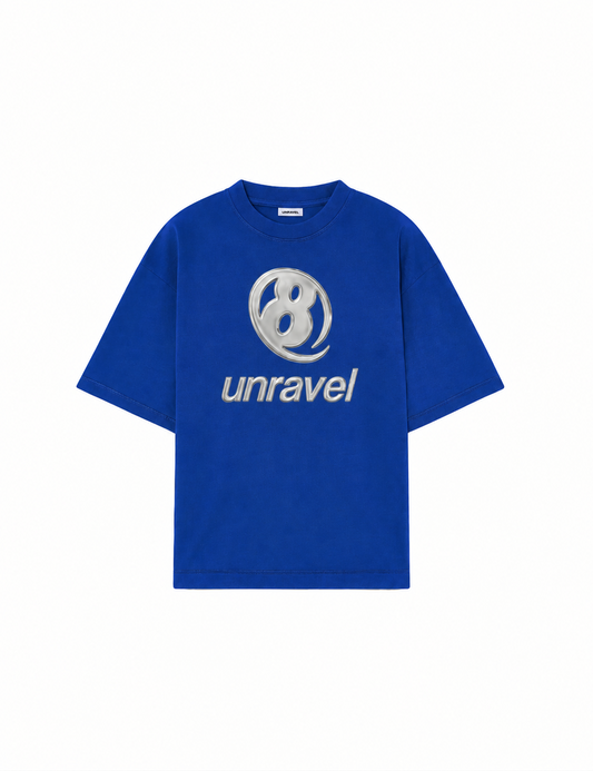 8 METALLIC TEE BLUE