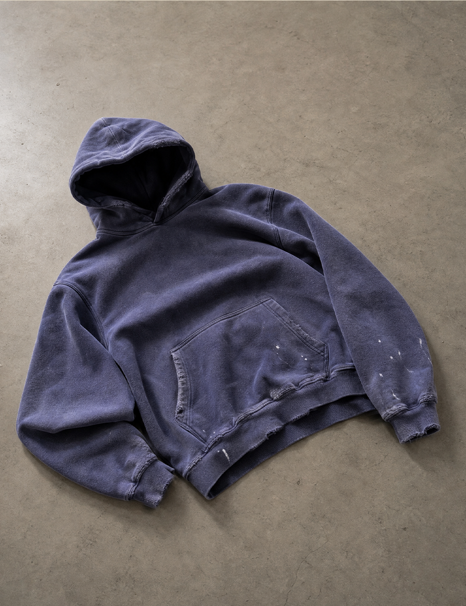 Navy Painter's Wash Hoodie