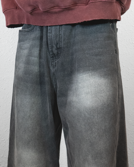 FADED BLACK BAGGY JEANS