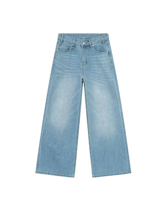 LIGHT WASH BAGGY JEANS